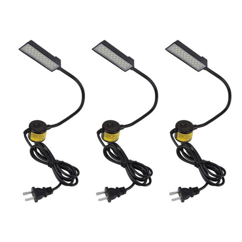 3X 30 LED Sewing Machine Light Sewing Lighting for Workbench Lathe Drill Press Flexible Gooseneck Arm Work Lamp US Plug