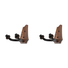 2X Multi-Styles Guitar Wall Mount Hanger Non-Slip Instrument Rack Holder for Electric Guitar Headstock