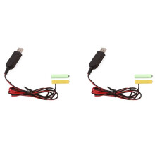 2X USB 5V à 3V LR03 AAA Dummy Batterie Eliminators Câble pour Télécommande Radio LED Lumière 2m