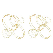 24 Pièces 6 Tailles ou Capteur de Rêves Anneaux en Métal Cerceaux Floraux Couronne Macramé Créations Anneau pour Bricolage Artisanat
