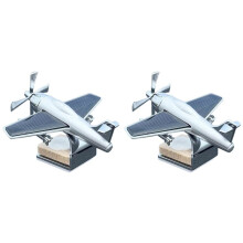 2X Solar Powered Rotating Aircraft Desktop Aircraft Decoration Interior Decoration Car Decoration ,B