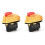 2X YH02-A Electromagnetic  250V 16A 4PIN Start Push Button for Machine Tool Equipment Waterproof 1