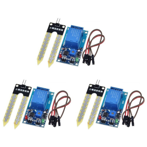 3X  12V Soil Moisture Sensor Relay Control Module Automatic Watering of the Humidity Starting