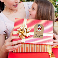 2X Weihnachtsetiketten-Aufkleber, Weihnachtsgeschenketiketten-Aufkleber, 250 Stück/Rolle, Weihnachtsgeschenketiketten, Urlaubsgeschenk-Aufkleber, 6