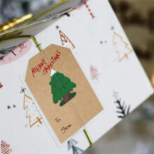 2X Christmas Tags Stickers, Christmas Gift Tags Stickers, 250Pcs/Roll Christmas Gift Tags 6 Style