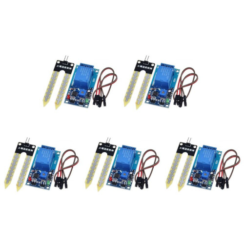 5X  12V Soil Moisture Sensor Relay Control Module Automatic Watering of the Humidity Starting 1