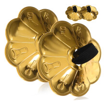 Finger Cymbals 2 Pairs with Plum Blossom Lace Belly Dance Accessories Lightweight Percussion