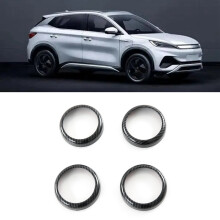 Auto-Carbon-Faser-ABS-TüR-HochtöNer-Ring-Hauben-Abdeckungs-Verkleidungs-Aufkleber für ATTO 3 Yuan 2022