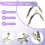 5 Metal Frames Snap Clasp Arch Pattern Coin Style Purse Silver 6