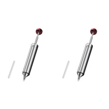 2X Professionele Desoldeerpomp van Aluminiummetaal Soldeerzuiger Soldeerverwijderingsgereedschap Vacuümzuiging met Siliconen Mondstuk