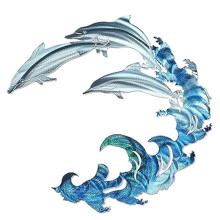 Metal Spray Wall Decor, Wall Art Decoration, Metal Spray Wall Art, Aquarium Ocean Wall Decor for Home-A