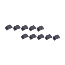 Guitar Pick Holder Set 10Pack Rubber Clamp Quick Access Secure Grip for Strap or Headstock Black