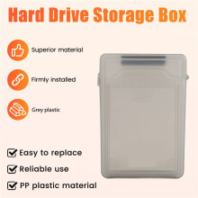 5pcs 3.5 inch IDE HDD Hard Drive Disk Plastic Storage Box Case Enclosure Cover Gray