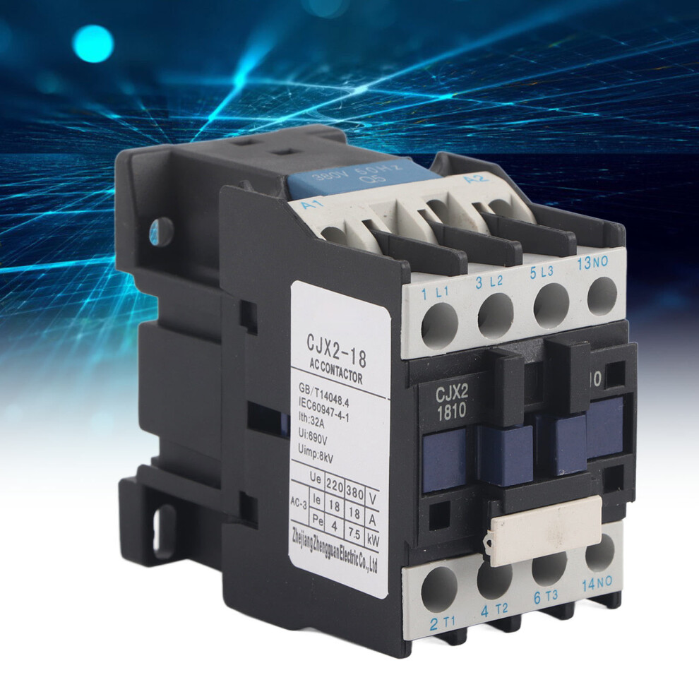 18A Ac Contactor 380V Normally Open Strong Conductivity Flame Retardant 4651375073869