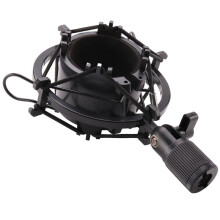 5X Universal 3KG Bearable Load Mic Microphone Shock Mount Clip Holder Stand Radio Studio Sound Recording Bracket Black