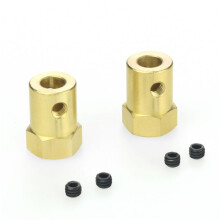 12PCS 5mm to 12mm Brass Combiner Wheel Hub Hex Adapter for WPL B14 B16 C14 C24 MN D90 D91 MN99S RC Car Upgrade Parts
