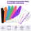36 Pcs A4 Binder Pocket Expandable Envelopes Clear Plastic Envelopes for Ring Binder Folder, Snap Button 2