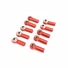 20Pcs Metal M2.5 Link Tie Rod End Joint for A959 12428 144001 WPL C24 MN D90 MN99S RC Car Parts,Red