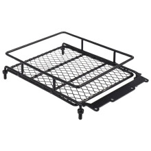5X 1/10 RC Car Rock Crawler Metal Roof Rack Luggage Carrier with LED Lights Bar for CC01 AXIAL SCX10 D90