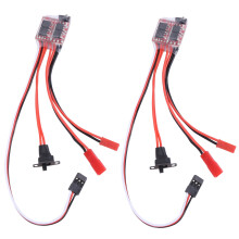 2X 20A Bustophedon ESC ContrôLeur de Vitesse Brossé pour Bateau de Camion de Voiture TéLéCommandéE