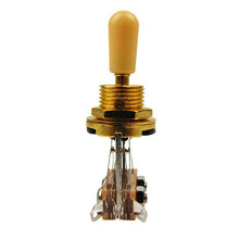 Metric 3 Way Short Straight Guitar Toggle Pickup Selector Gold & Beige(Pack of 6)
