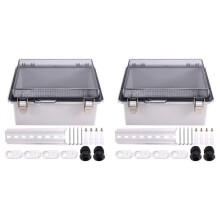 2X Caixa Externa de WiFi com Trava À Prova de Intempéries, Caixa de Roteador com Interruptor À Prova D'Água, 8,7 X 6,7 X 4,3 Polegadas