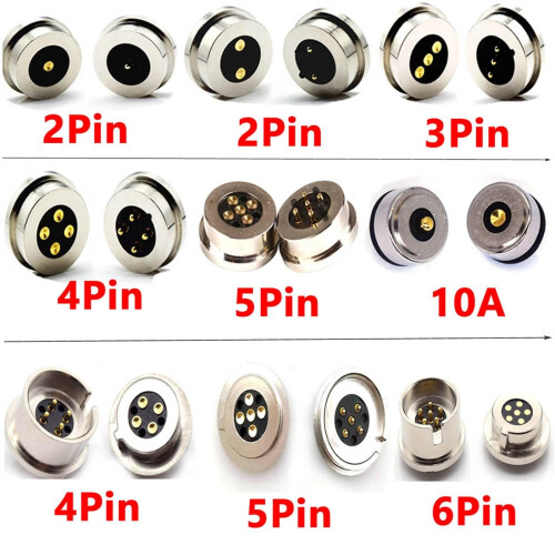 10mm Magnetic Power Connector Set,  Current Pogo Pin Cable with Secure Quick Connection 2