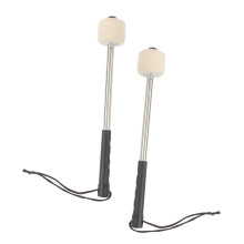Bass Drum Mallets with Wool Felt Heads, Warm Tone, Matched Pair for Beginner Percussion Players