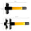 Heavy Duty Adjustable Steering Wheel Lock Type B, Bright Yellow AntiTheft Device for Cars with 2 Keys 3