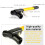 Heavy Duty Adjustable Steering Wheel Lock Type B, Bright Yellow AntiTheft Device for Cars with 2 Keys 4