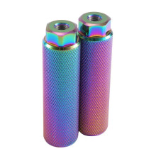 4 Pcs Aluminum Alloy Foot Stunt Peg for Bike 3/8Inch Axle Footrest-Lever Cylinder Grip Non-Slip Axle Foot Pegs