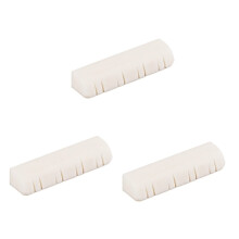 Mandolin Bone Nut Set Medium White Slotted Guitar Parts Replacement Pack of 3