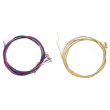 ColorCoded Acoustic Guitar Strings Set Rainbow Nickel Plated Steel for Beginners 2 Sets