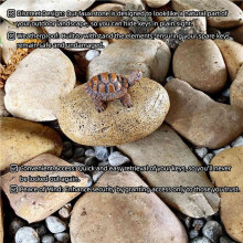 2X Fake Rock Hidden Key Box for Outside - Safe Resin Spare Key Hider for Outdoor Garden or Yard (Stone and Turtle Style)