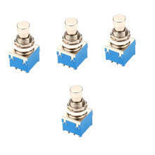4 Pack Heavy Duty Guitar Effects Pedal Footswitch, Durable Metal Latching Switch for Pedalboard