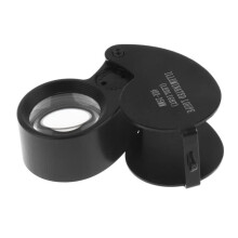 2pcs 40X Loupe Illuminated Magnifier Glass Eye Jewelers LED Lights Portable Folding Magnifying