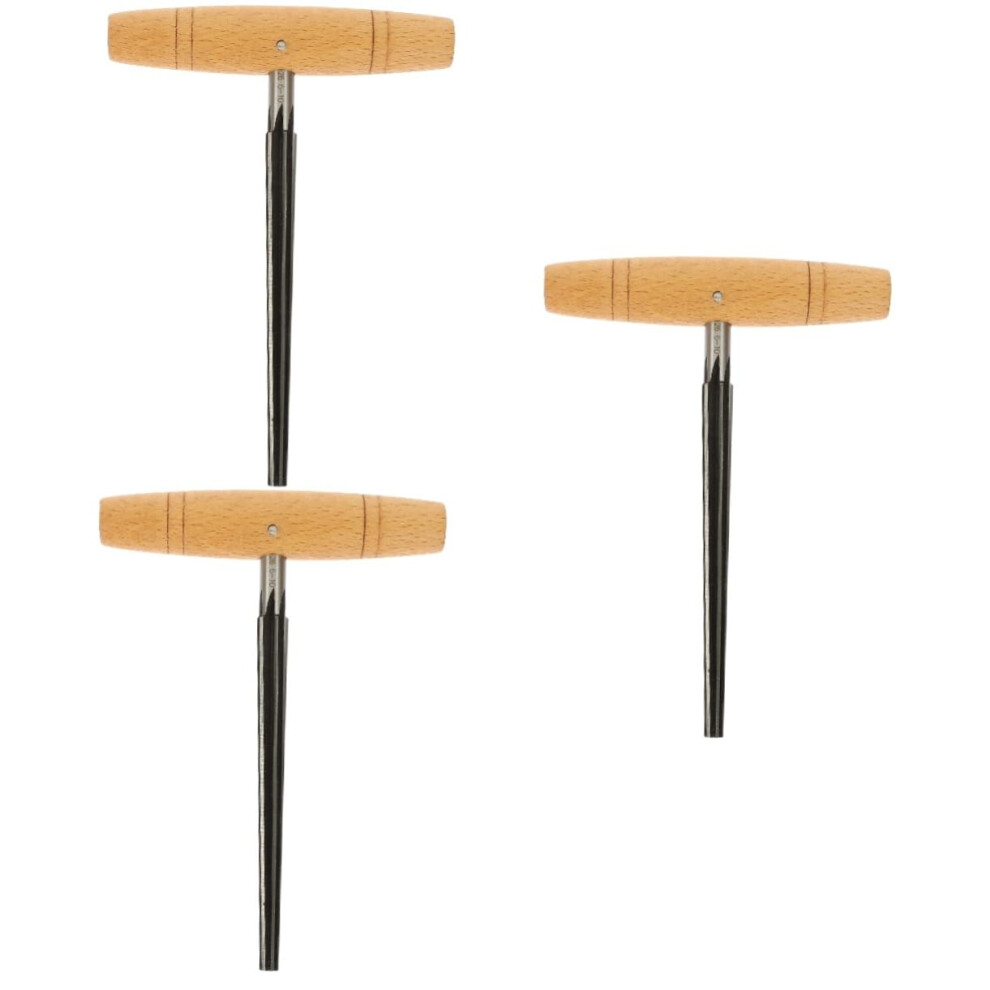 Violin Peg Hole Reamer Set With Ergonomic Wood Handles For Accurate Hole Shaping, 3 Piece 9092120751222