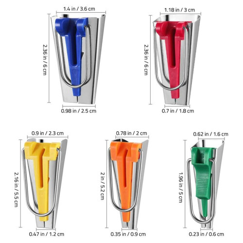 10Pcs Sewing Accessories Bias Tape Maker Set Patchwork Tools 6/9/12/18/25 mm Bias Binding Tape Maker