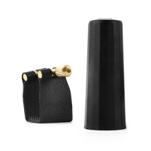 Tenor Saxophone Mouthpiece Bakelite with Cap and Leather Ligature for Balanced Tone