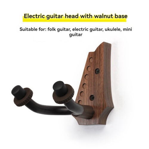 2X Multi-Styles Gitarr Väggmonterad Hängare Halkfri Instrumenthållare för Elektrisk Gitarr Headstock 2