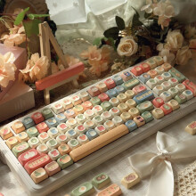 PBT Keycaps MOA Profile 130 Set Cute FoodThemed Design for 60 65 75 100 Percent Keyboards