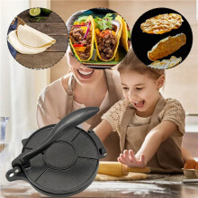 2X Presse à Tortillas 16 cm DIY Manuel pour Tortillas de Maïs, Presse à Crêpes Faites Maison, Outils de Cuisine