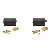 2X Portafusibles de 11 Vías para Coche, Caja de Relés con Terminales, Relés, Conectores Impermeables