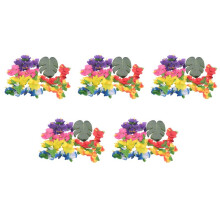 300 Pcs Tropical Party Decoration Supplies 8 Inch Tropical Monstera Leaves and Hibiscus Flowers, Simulation Leaf