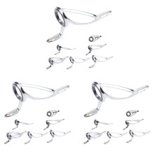 21X Fishing Rod Repair Kit Rod Tip Repair Kit Casting Fishing Rod Guides Replacement Set Steel Ceramic Ring