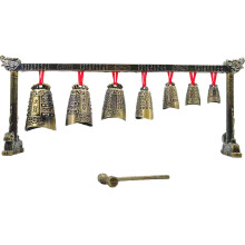 Antique Desk Chime with Clear Resonant Sound, Single Layer Alloy Percussion for Home or Office Decor
