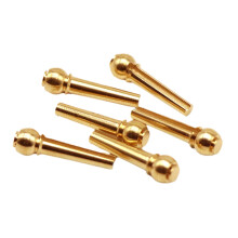 Brass Guitar Bridge Pins and Endpins Set for Acoustic Guitar 6 String, Durable Brass Construction