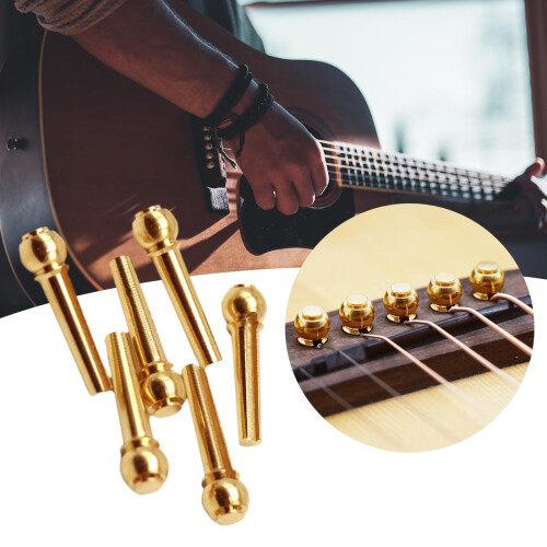 Acoustic Guitar Bridge Pins Replacement for Secure String Anchoring and Clear Balanced Tone 1