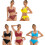 Damen-Badeanzug-Set mit hoher Taille und-Claret M 3