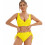 Damen-Badeanzug-Set mit hoher Taille und-Claret M 7
